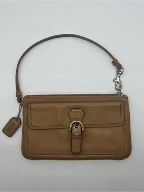 COACH VINTAGE Y2K Soho Camel Smooth Leather Wristlet Clutch Mini Handbag